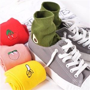 Women Cute Embroidery Socks