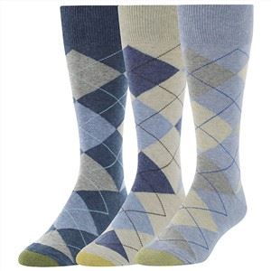 Men's Cotton Soft Argyle Crew Socks